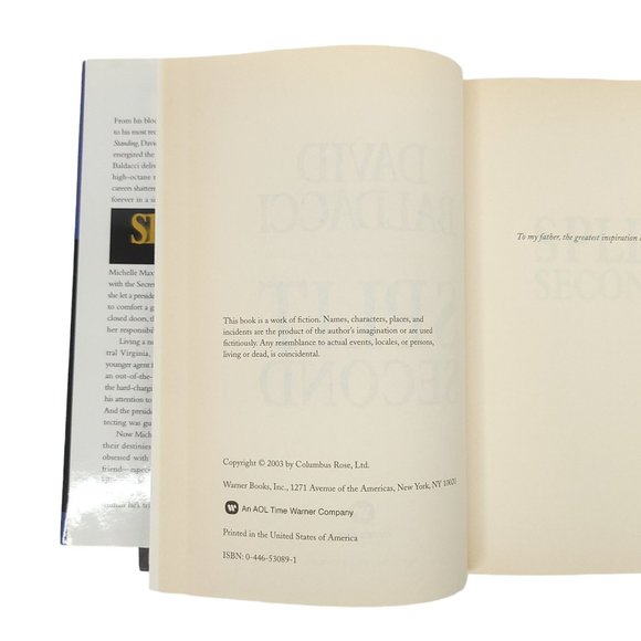 Split Second David Baldacci Hardcover Dust Jacket Novel Book Warner Books 2003 - Picture 6 of 10